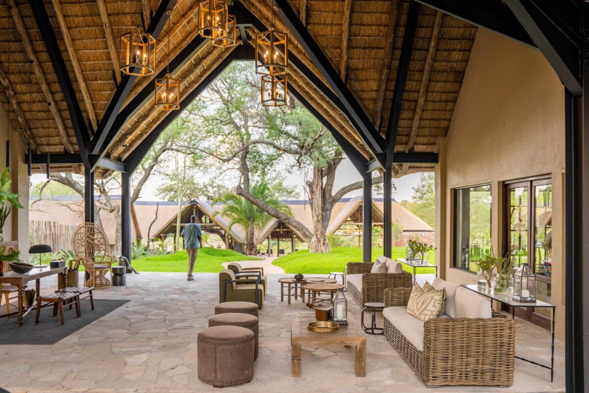 Welcome-Bereich der Thornybush Game Lodge im Greater Kruger